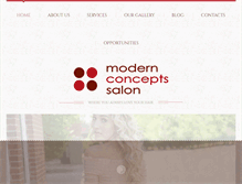 Tablet Screenshot of modernconceptssalon.com